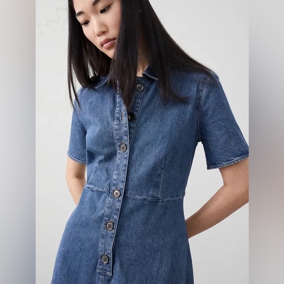 NWT! Banana Republic Collared Denim Midi Dress - Multiple Sizes🛍️ - Picture 3 of 4